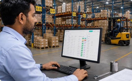 Custom manufacturing order management system providing order visibility from receipt through invoicing