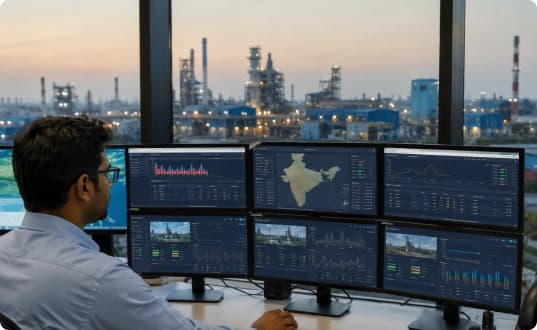 Multi-plant operational visibility across warehouses and production units