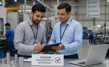 Procurement team running vendor onboarding and approval workflows