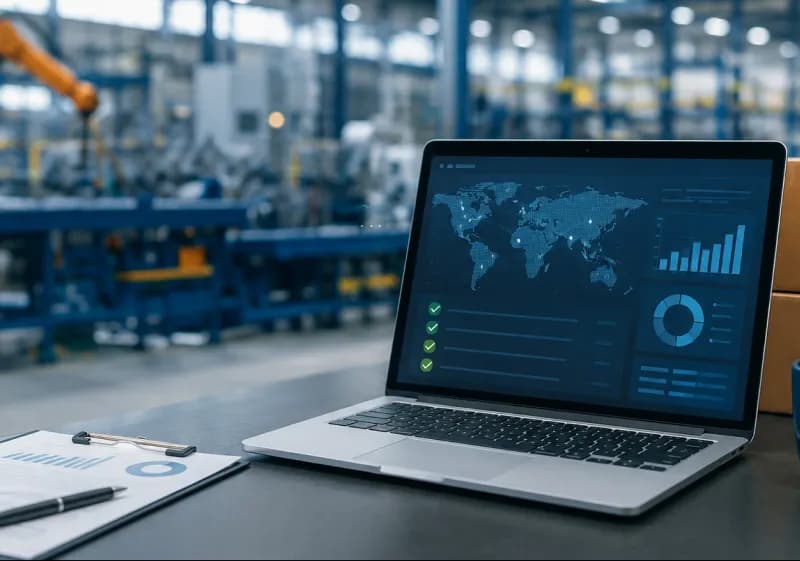 Custom vendor management software monitoring supplier performance, certifications, and compliance for a manufacturer